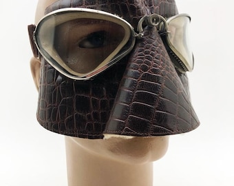 30er Jahre Beschützer RATTI Gesichtsmaske mit Brille Aviator Motoring Aviator Vintage - Sehr Selten