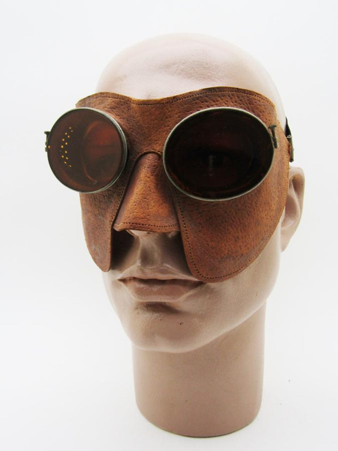 1900 1910s Face Mask Goggles Aviator Motoring Driving Aviation Antique ...
