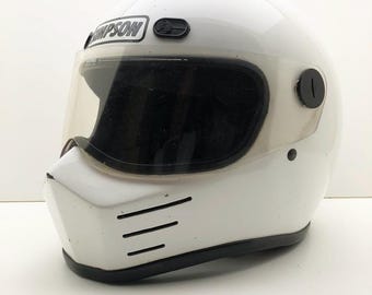 Vintage 80's Simpson Bandit Classic Helmet Motorcycle Rider