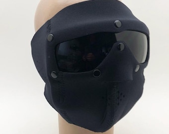 Neopren Maske mit integrierter Brille - Schweizer Auge - Neu