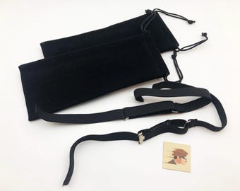 Ersatz NEUE L. Jeantet AVIATOR 4600 GOGGLES 2 x Elastische Stirnbänder + 2 x Etuis