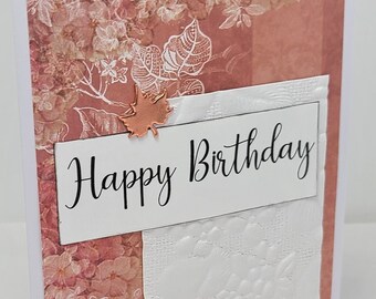 Happy Birthday Card - Fall Birthday Card - Botanical Birthday Card - Seasonal Birthday Card - Happy Birthday - Autumnal Birthday Card