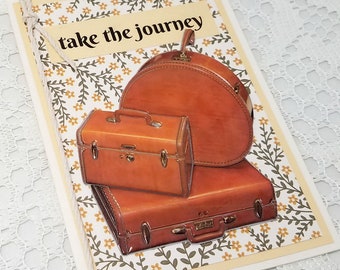 Take the Journey Card - Travel Card - Graduation Card - Inspirational Card - Retro Travel Card - Retro Style Card - Blank Card - Retro Card