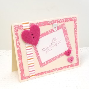 Pink Hearts Valentijnsdag Kaart - Roze Hart Kaart - Roze Valentijnskaart - Valentijnskaart voor Haar - Roze Hart Kaart voor Haar - Roze Liefdeskaart