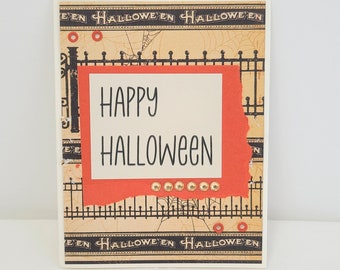 Happy Halloween Card - Halloween Card - Fun Gothic Style Halloween Card - Blank Halloween Card -