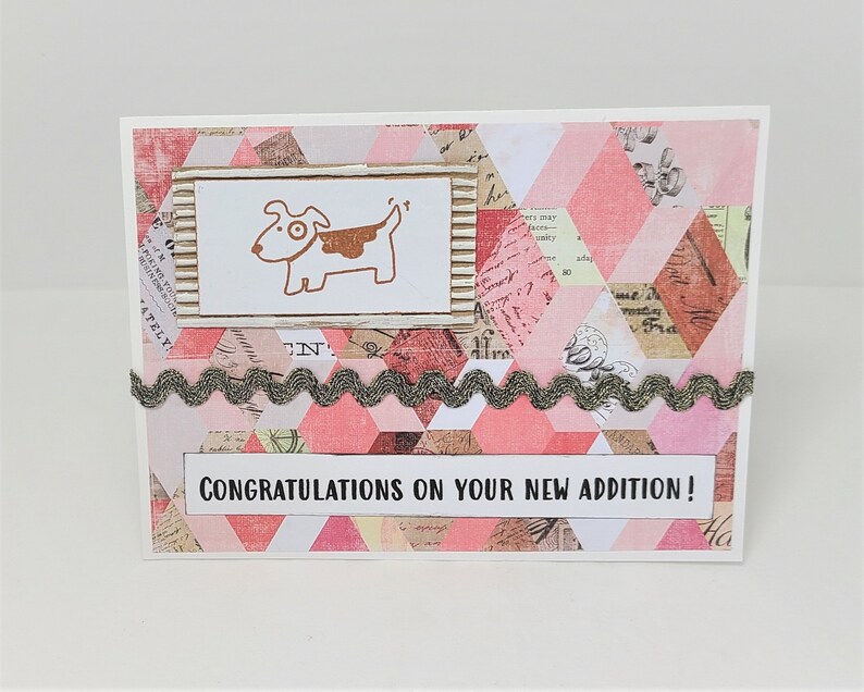 Congratulations on Your New Addition Dog Adoption Card Dog Rescue Card Dog Lover's Card Dog Card Card for Dog Lovers New Dog image 1