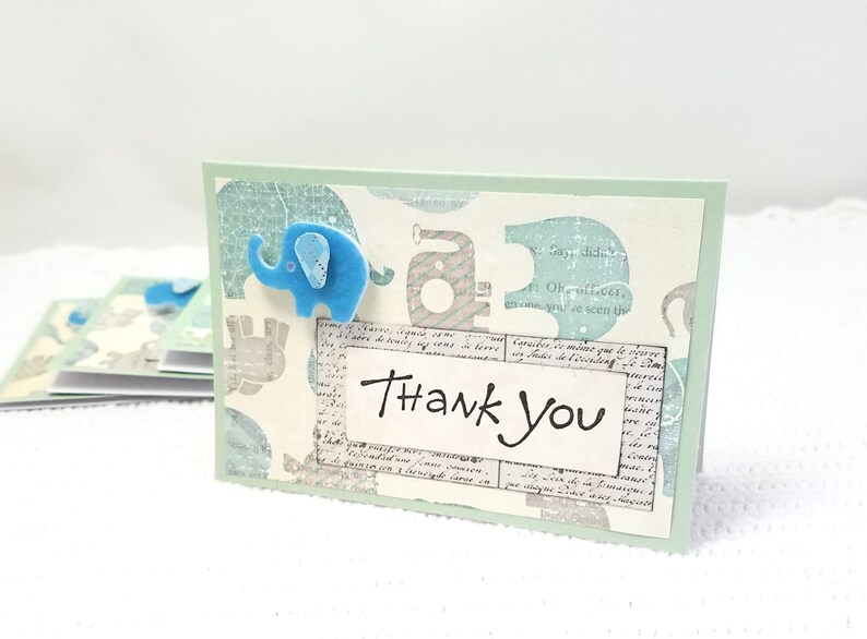 Elephant Thank You Cards Elephant Note Cards Elephant | Etsy