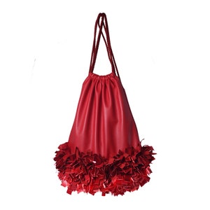 Red backpack, fringe backpack, backpack, red backpack, gift idea, red bag, Red backpack, handmade bag, waterproof backpack, bag