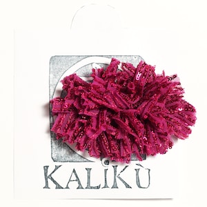 hair clip , pink clip , fuchsia clip , sequin accessories , hair clip , hair accessories , fuchsia hair clip , flower