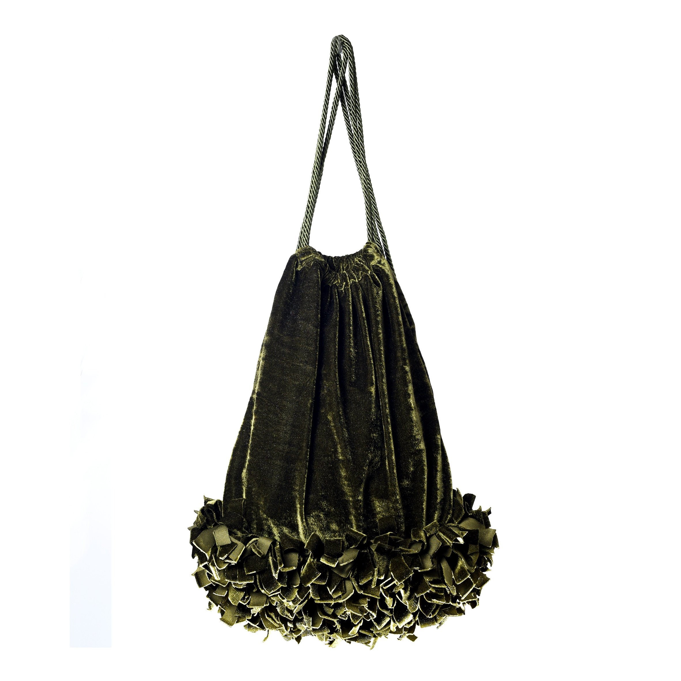 green velvet backpack