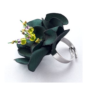ring , flower ring , green flower , fabric nature , fabric flower