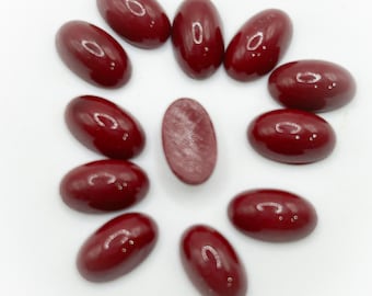 Donkerchocoladebruine glazen cabochons, vintage ovale stenen (10 mm x 6 mm, 12 stuks)