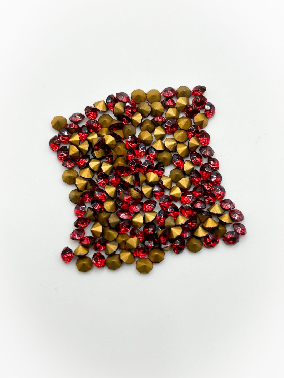 Vintage Ruby Red 3mm Rhinestones – Foiled Pointed Back Chaton Jewels ...