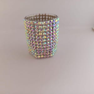 Handmade Rhinestone Shot Glass – Iridescent Crystal Bling Mini Cup – Sparkly Party Decor – Custom Gift – Glam Barware