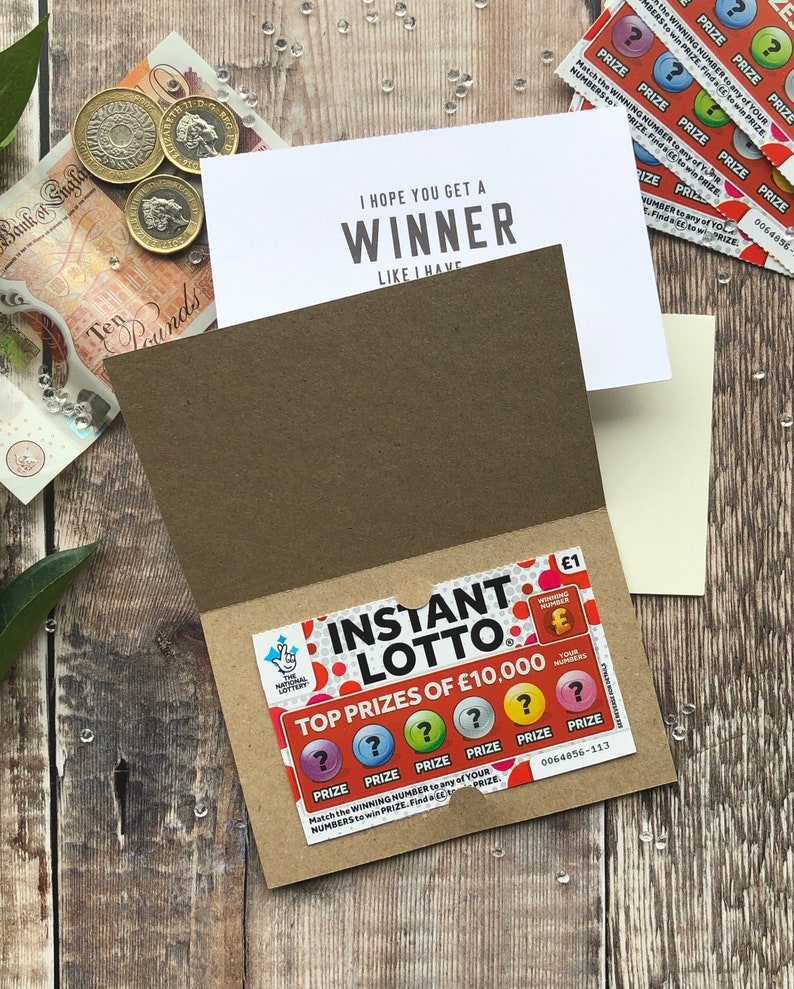 10 Scratch Card Holder Lottery Ticket Holder Wedding Favour Etsy