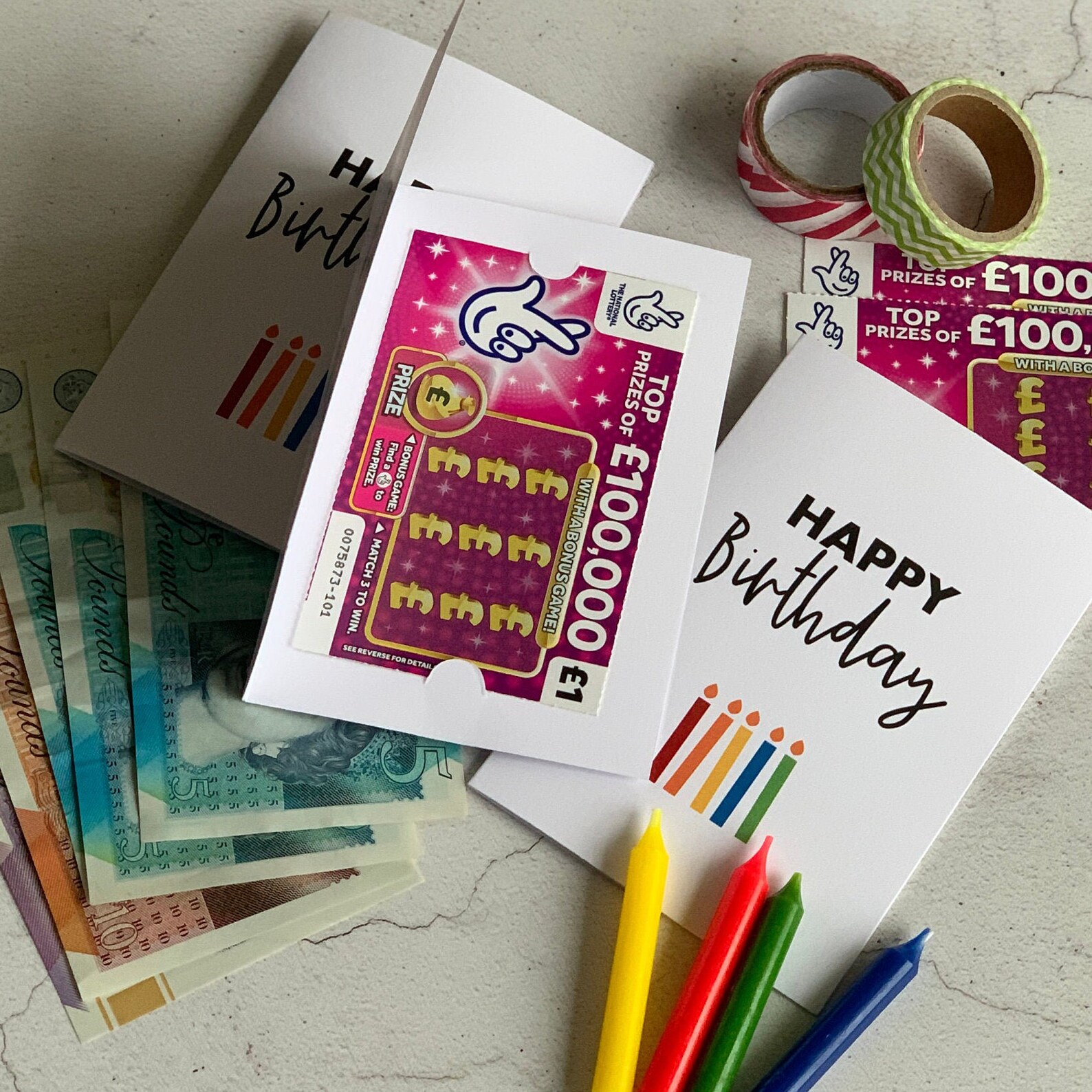 1 x Scratch Card Holder Birthday Gift with Envelope Etsy
