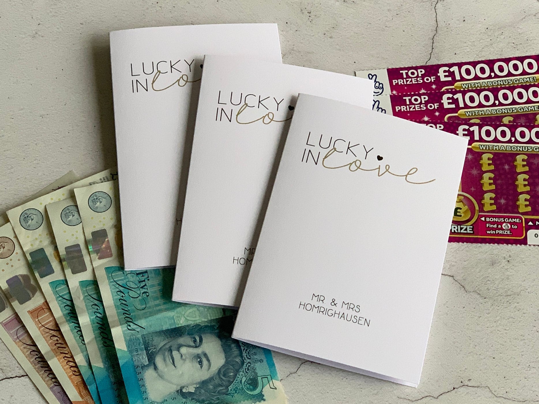 10 Scratch Card Holder Lottery Ticket Holder Wedding Favor Etsy