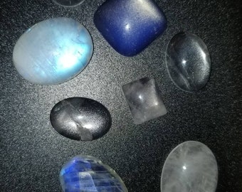 Mixed moonstone cabochons with other cabochons. Please see all images thank-you