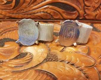 DIY silver fold over cufflinks