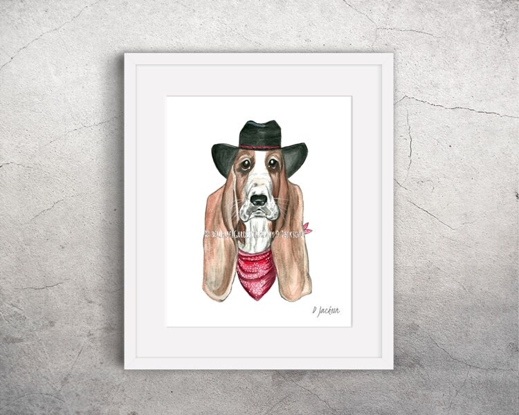 Basset hound hotsell with cowboy hat