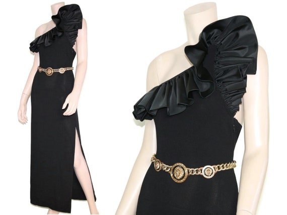 Bill Blass avant garde one shoulder dress, Vintag… - image 5