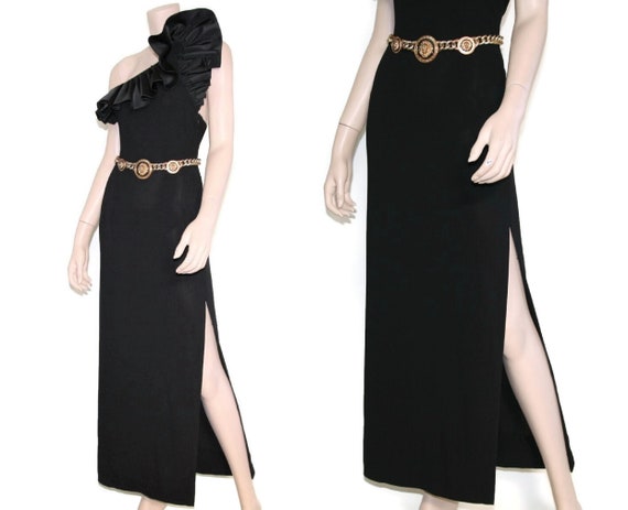 Bill Blass avant garde one shoulder dress, Vintag… - image 4