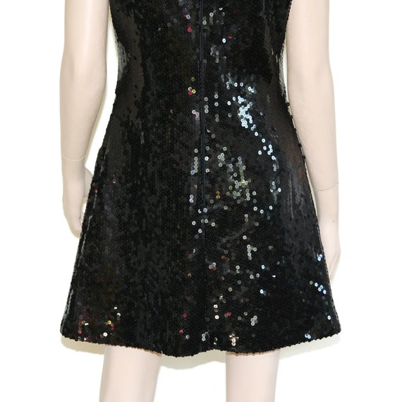 Jeanette Kastenberg black silk sequin mod pocket … - image 8