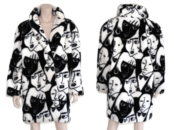 80's DONNYBROOK fur coat リアーナ BTS Donnybrook Faces Faux fur