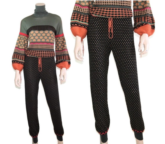 Vintage Missoni wool knit athletic jogger jumpsui… - image 3