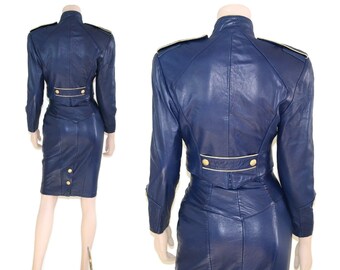 90s North Beach Leather Skirt | M - Lucky Vintage