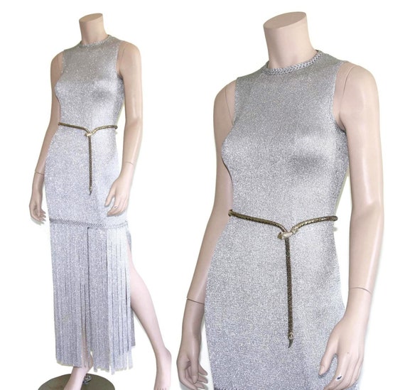 silver 60s dress