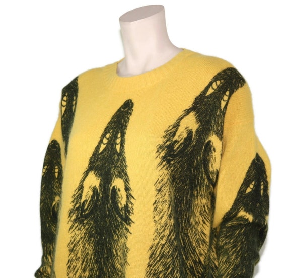 Krizia wool angora novelty fox sweater dress, 198… - image 9