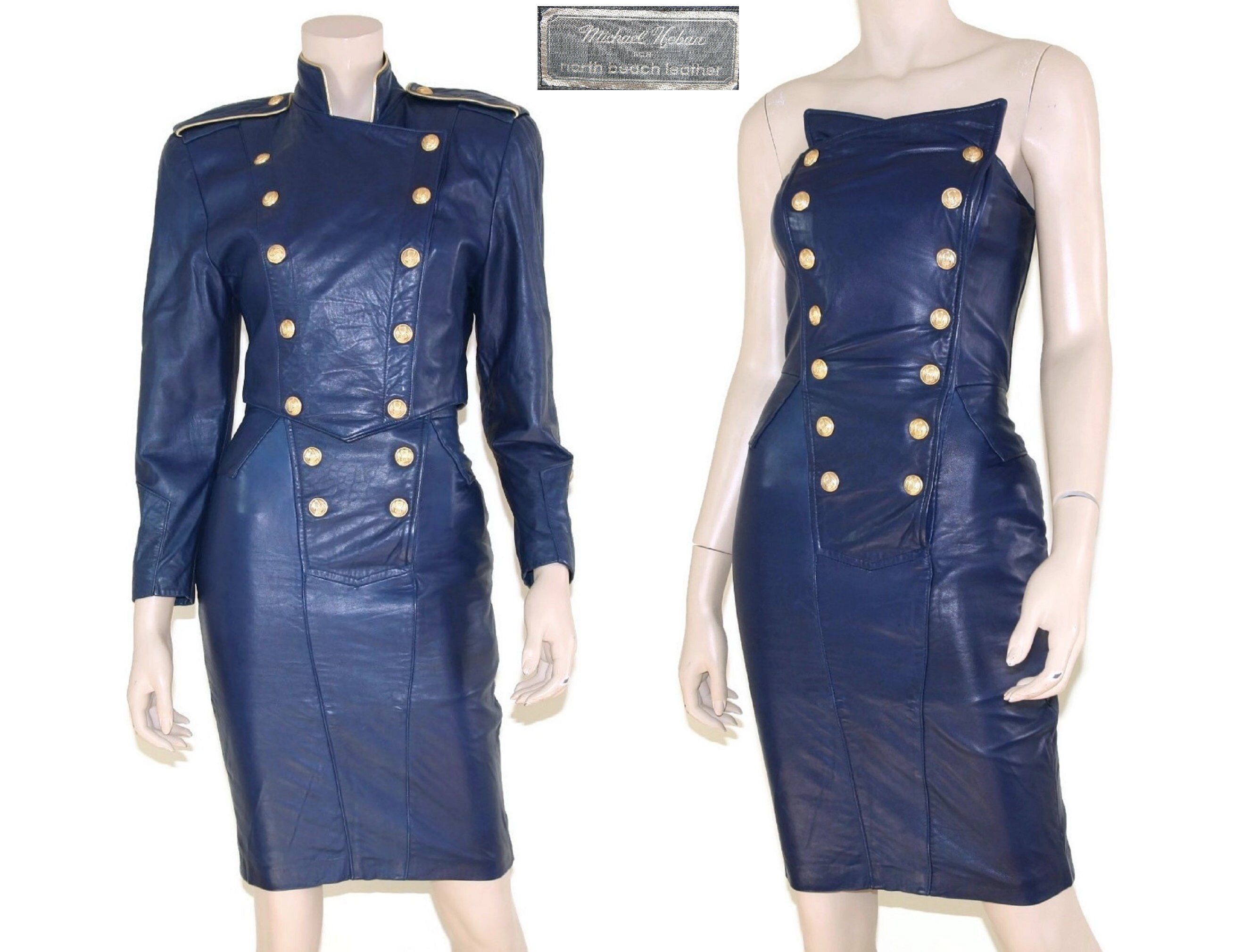 90s North Beach Leather Skirt | M - Lucky Vintage