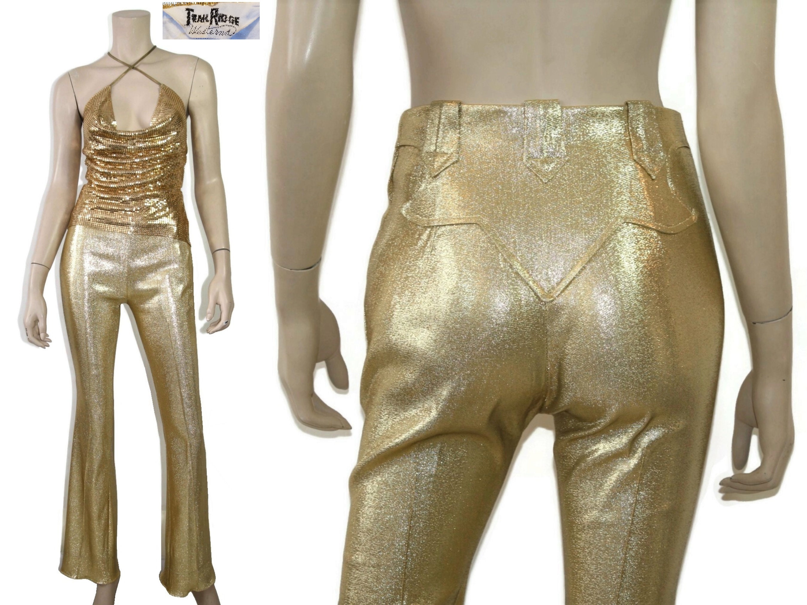 Gold Sequin Pants Sequin Pants Gold Pants Gold Glitter Pants Gold Sparkle  Pants 