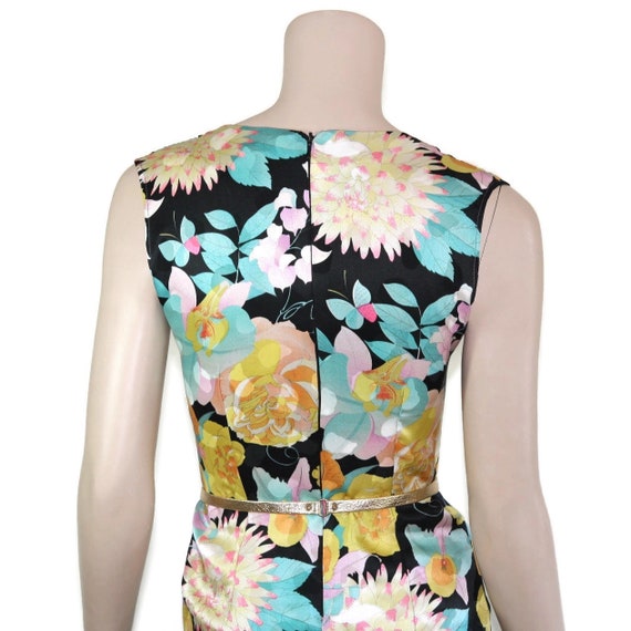 60s 70s mod tissue silk floral Leonard Paris slip… - image 9