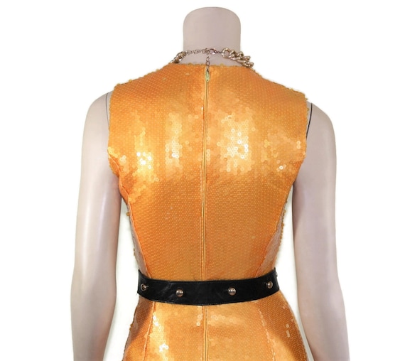 Jeanette Kastenberg yellow sequin column dress, 9… - image 10