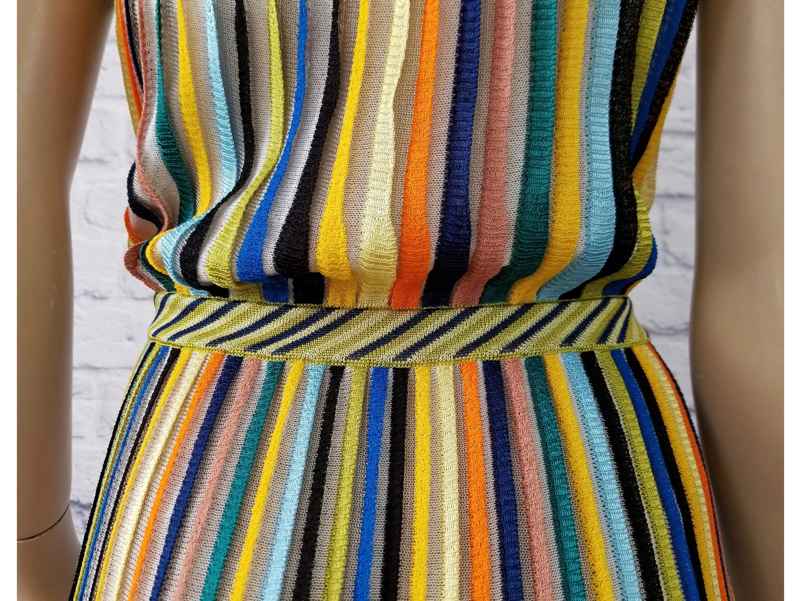 Vintage Missoni Orange Label 3D Knit Rainbow Striped Maxi Dress, Tall Supermodel Textured Crochet Stripes Silk Gown Small S Medium M Large L - Etsy Vintage Missoni Orange Label 3D Knit Rainbow Striped Maxi Dress, Tall Supermodel Textured Crochet Stripes Silk Gown Small S Medium M Large L - Etsy