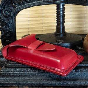 Portapenne in pelle rossa – Portapenne stilografiche – Accessorio professionale ed elegante