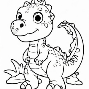 Coloring Pages Dinosaur, Coloring Book Dinosaur, Children Coloring Books Gifts for Kids image 7