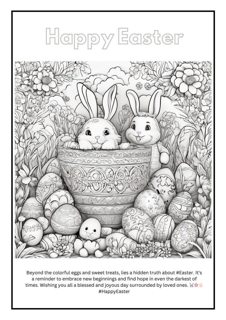 Coloring Book Kids Easter