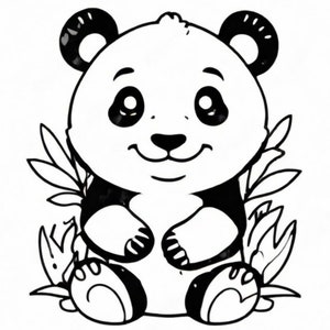 Coloring Book Panda, Color Pages Panda for Kids and Adults, Gift for Kids Printable Panda image 7