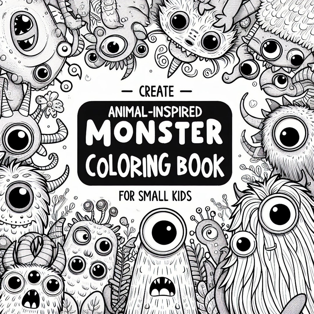Coloring Book Monsters Adults Printable, Coloring Pages Monsters Kids ...