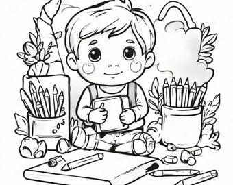 Coloring Book Boy, Coloring Page Boy Printable, Kids Coloring Pages, Boy Coloring Pages