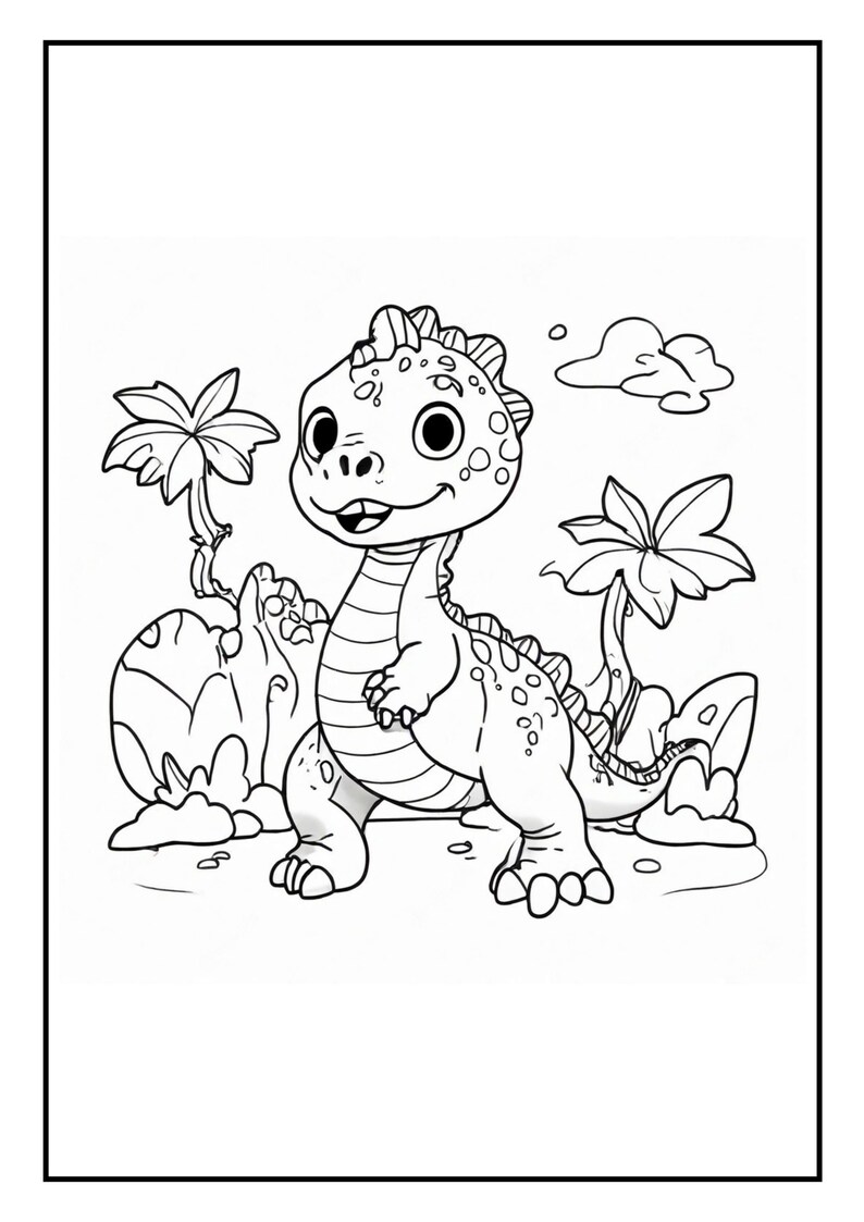 Coloring Pages Dinosaur, Coloring Book Dinosaur, Children Coloring Books Gifts for Kids image 4