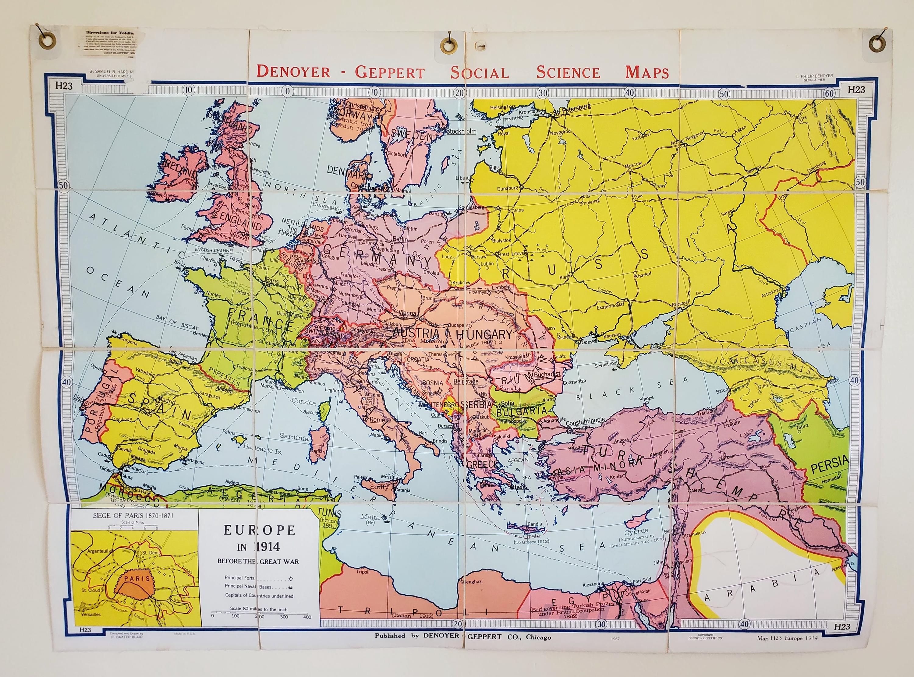 Map of europe 1914 - Etsy 日本