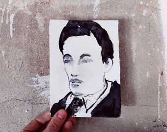 Minimalistic Artistportrait "Salvador Dalí"