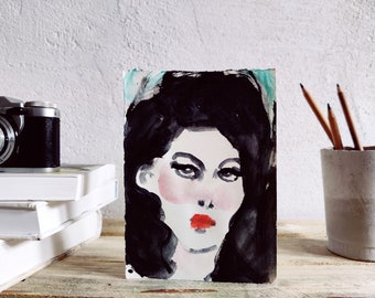 Original Mixedmedia Portrait Amy Winehouse