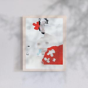 Originale Mixed-Media-Collage – Stilles Fragment  – Moderne figurative Kunst – 12,5 x 17,5 cm – Einzigartiges handgefertigtes Kunstwerk