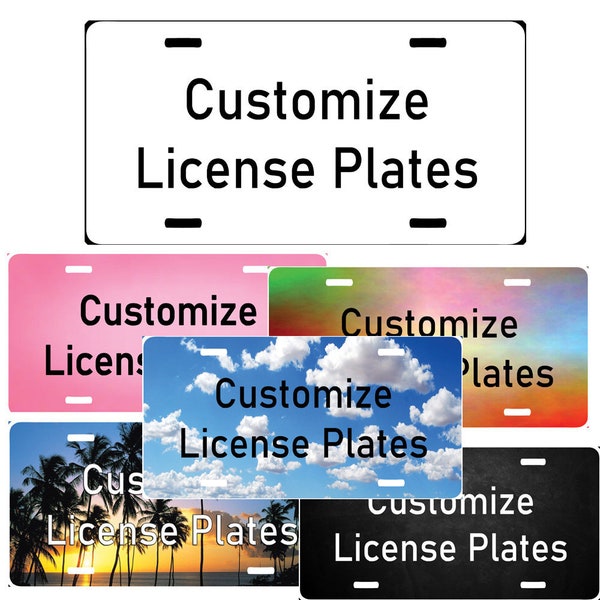 Personalized Custom License Plate - Custom License Plate for Cars and Bikes - Add Photo, Text or Logo, Aluminum Novelty License Plates