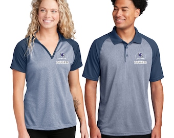 Embroidered Sport-Tek® PosiCharge® RacerMesh® Raglan Heather Block Polo add Logo, Text, Business Name